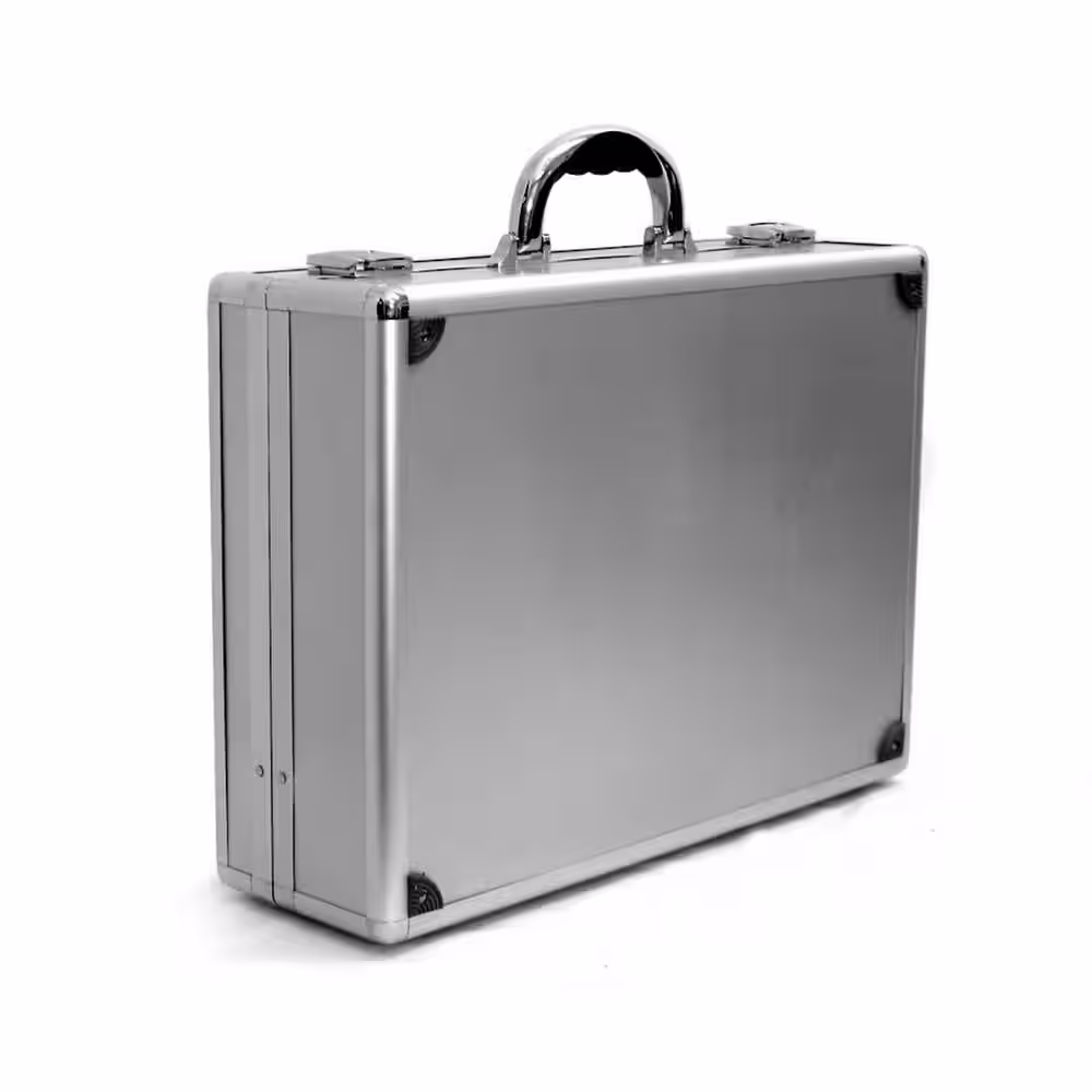 Cases By Source 15 in. Smooth Aluminum Tool Case with Foam in Silver