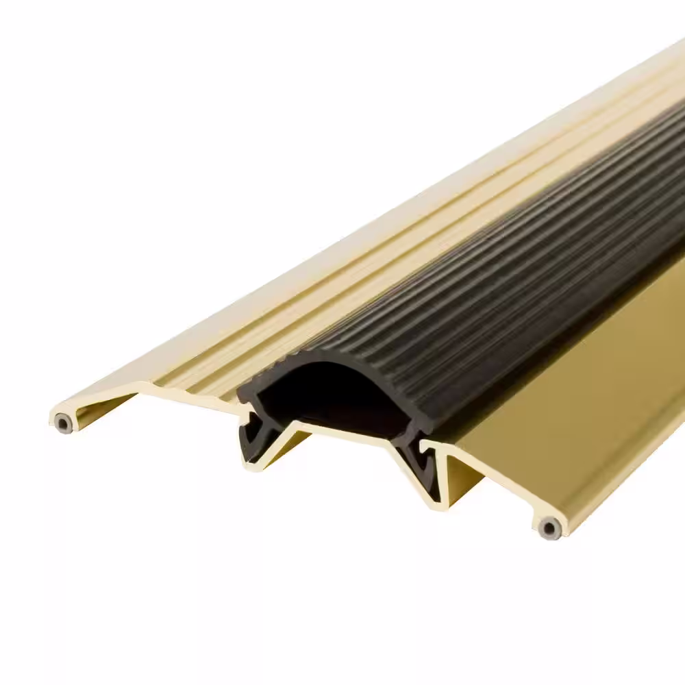 M-D Building Products 3-3/4 in. x 3/4 in. x 36 in. Gold Aluminum and Vinyl Heavy-Duty Low-Profile Threshold