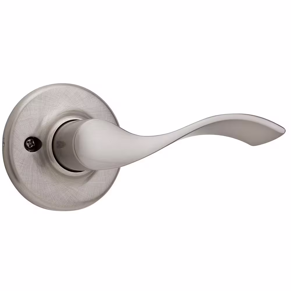 Kwikset Balboa Satin Nickel Passage Door Handle for Hall or Closet featuring Microban Technology (8-Pack)