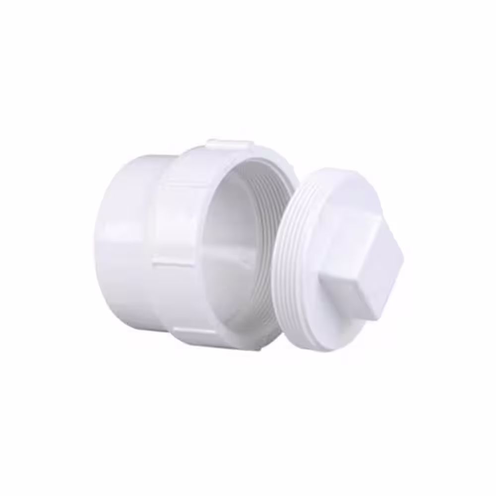 VPC 4 in. PVC DWV SPG x Cleanout Adapter with Plug