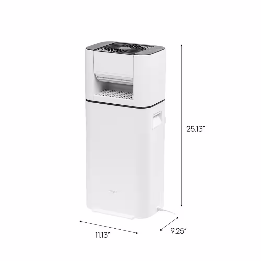 IRIS 5.2-Pint Bucket Dehumidifier Woozoo with Circulator Fan, White