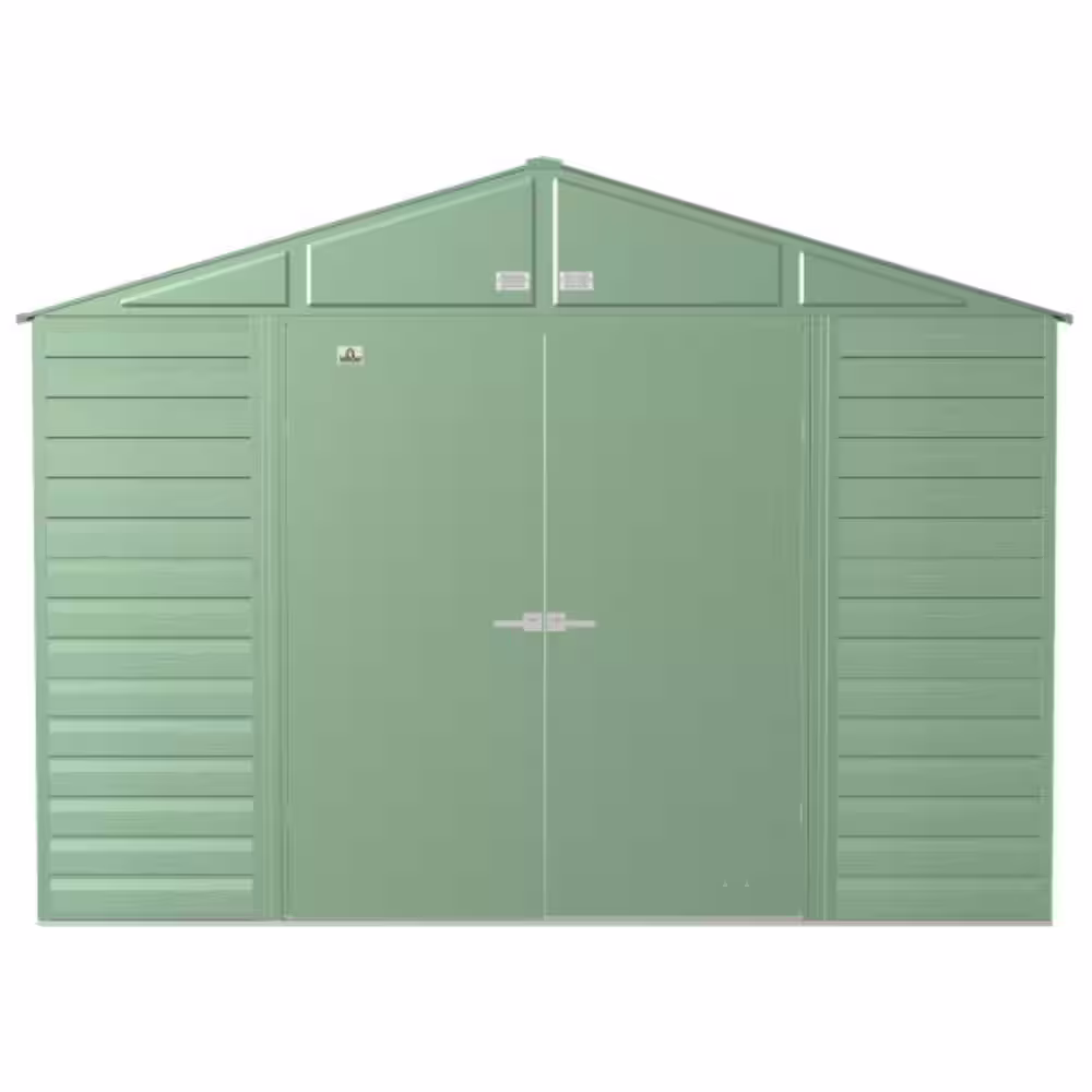 Arrow Select 10 ft. W x 14 ft. D Sage Green Metal Shed (129 sq. ft.)