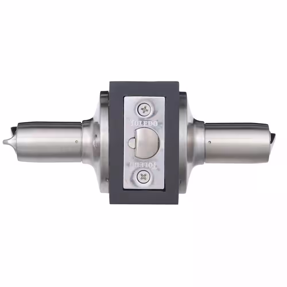 Toledo Bright Nickel Keyed Entry Door Handle Set