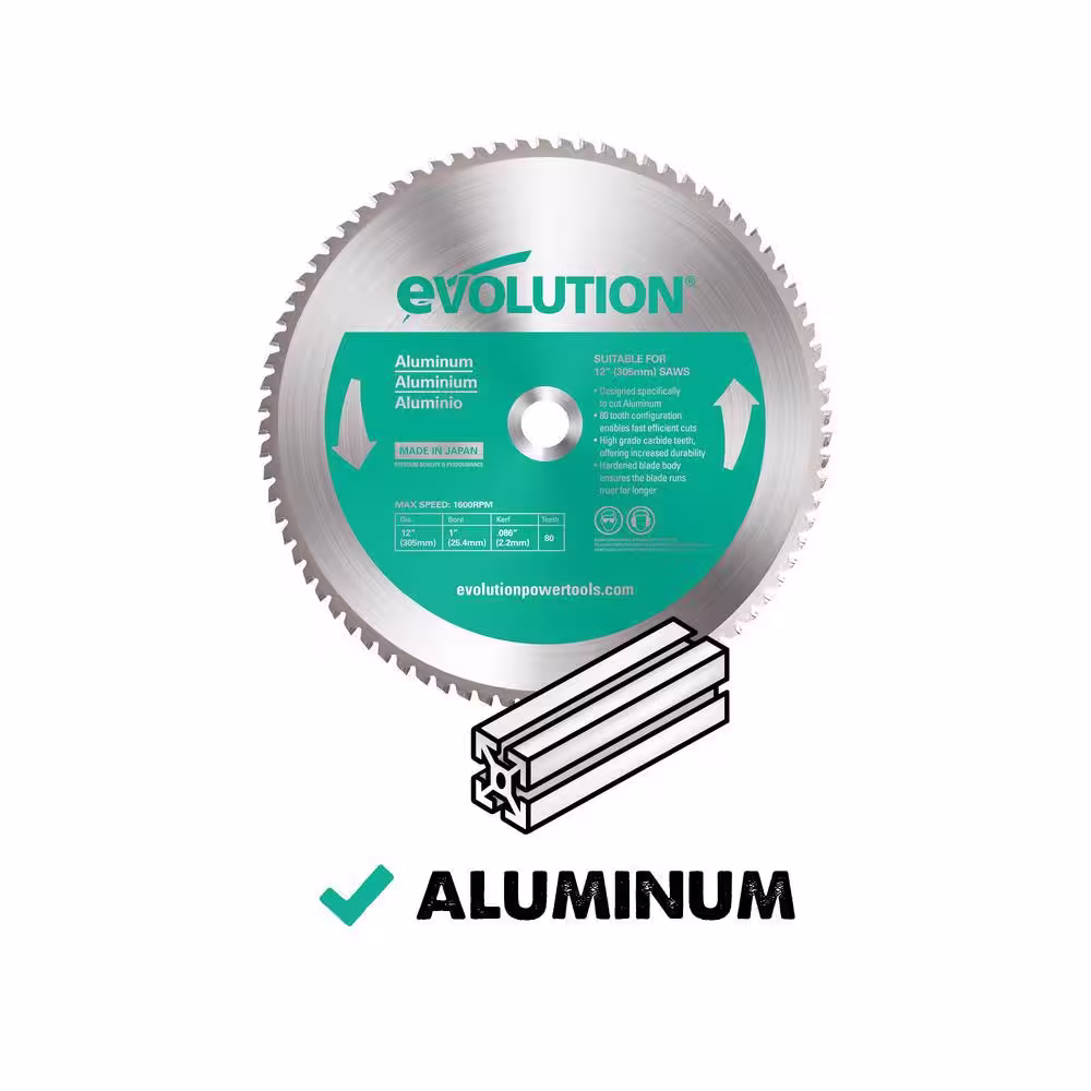 Evolution Power Tools 14 in. 80-Teeth Aluminum Cutting Saw Blade