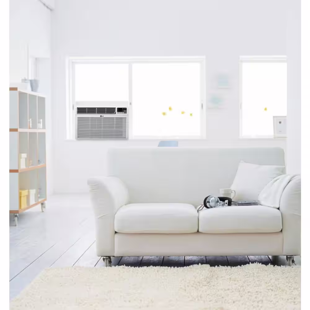 LG 6,000 BTU 115-Volt Window Air Conditioner LW6017R Cools 250 Sq. Ft. with Remote