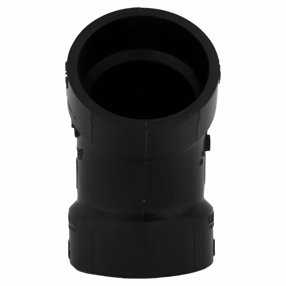 Charlotte Pipe 3 in. ABS DWV 45-Degree Hub x Hub Elbow Fitting