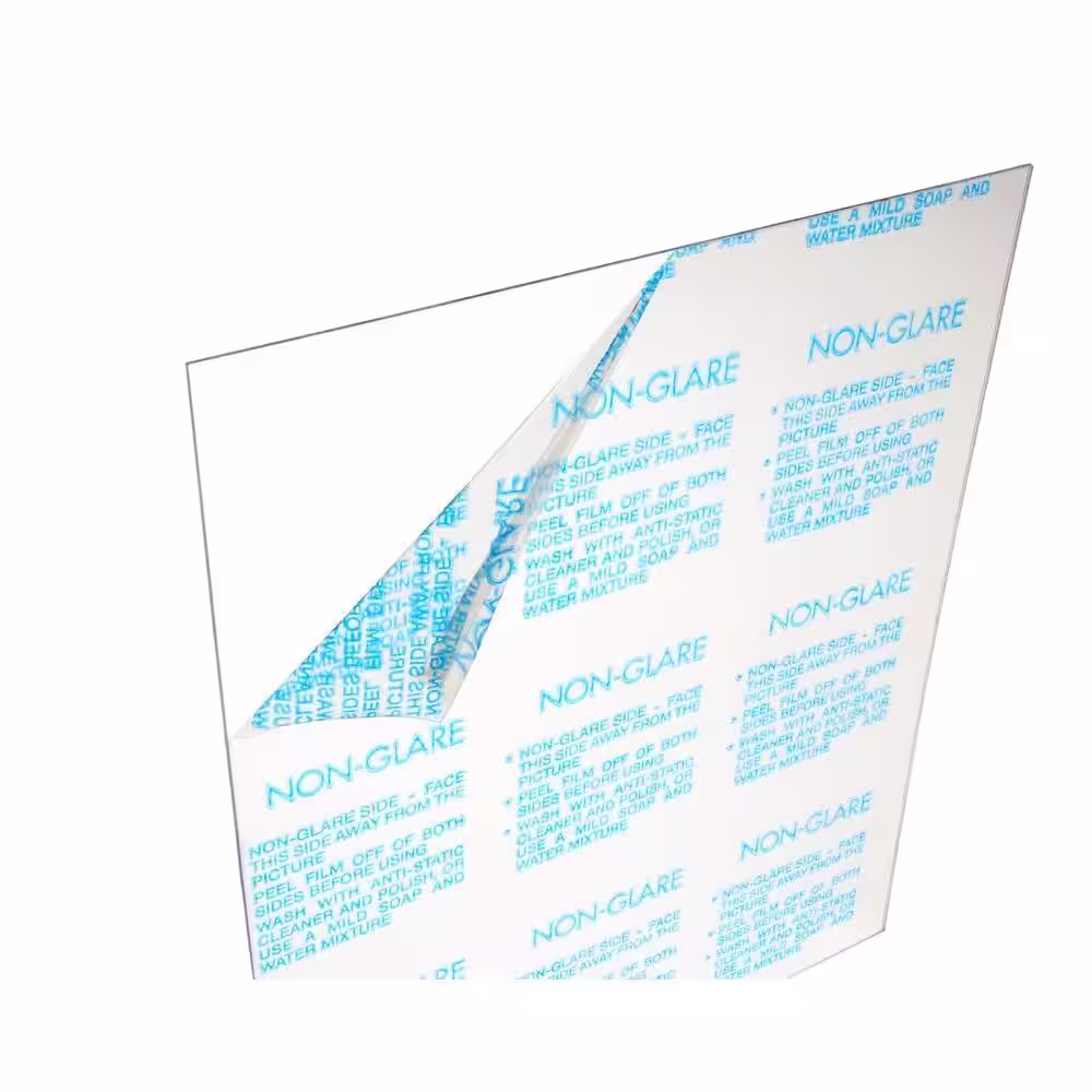 None 11 in. x 14 in. x 0.050 (1/20) in. Clear Non-Glare Acrylic Sheet