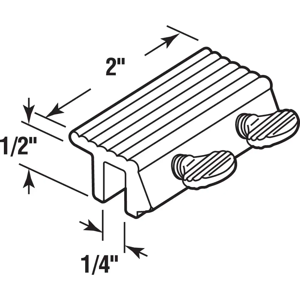 Prime-Line Sliding Window Lock, 1/4 in., Extruded Aluminum, White, Double Thumbscrew