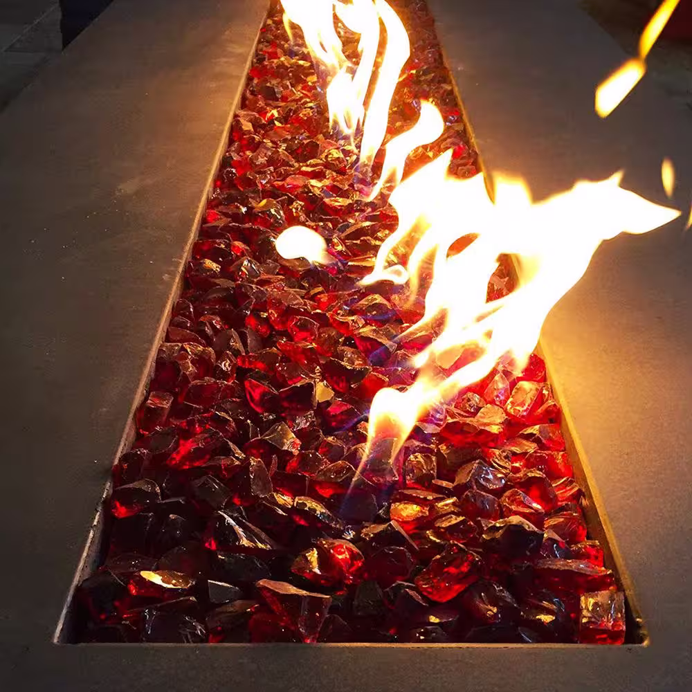 Margo Garden Products 1/2 in. 25 lb. Medium Red Landscape Fire Glass