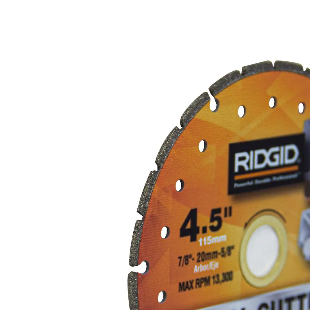 RIDGID 4.5 in. Diamond Cutting Diamond Blade