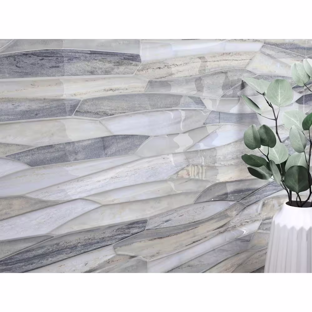 None Kudos Indigo View 15.75 in. x 47.24 in. Glossy Porcelain Wall Tile (15.5 sq. ft./Case)