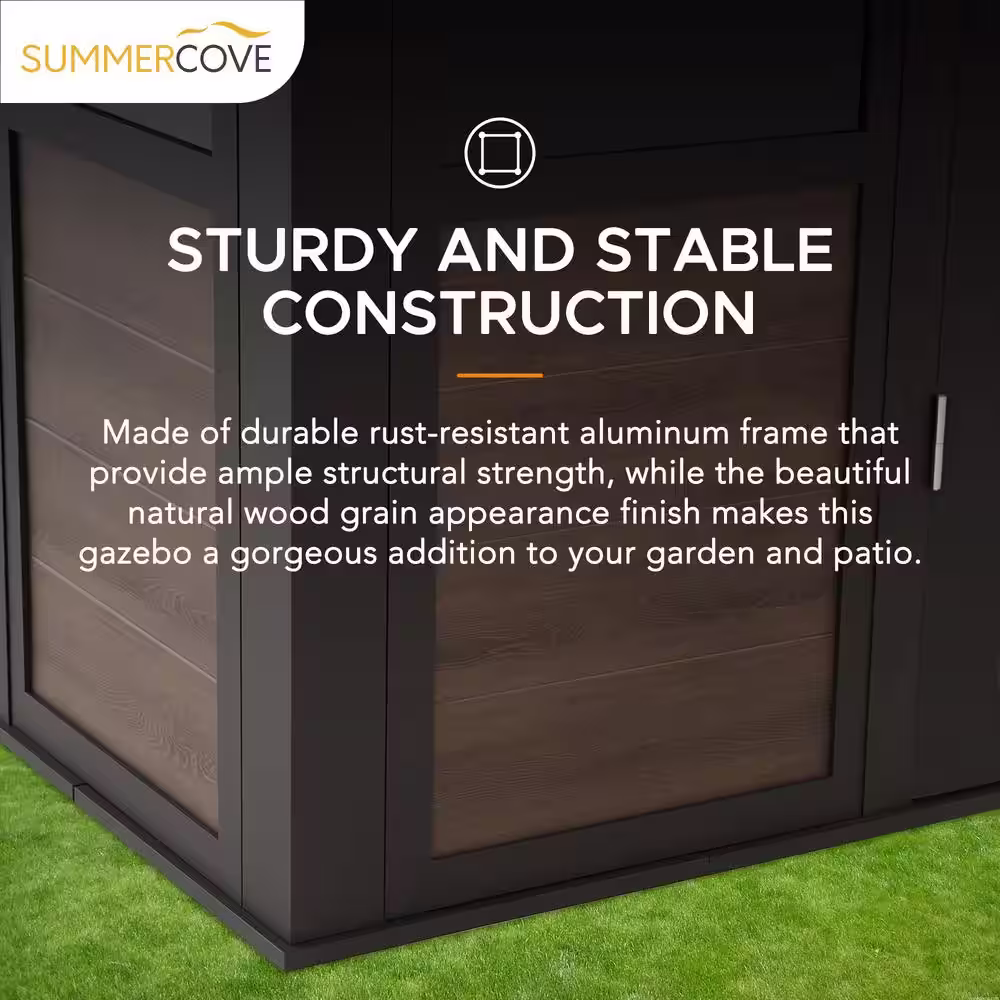 Sunjoy 11 ft. x 11 ft. Leanna Multi-Purpose Studio/Hot Tub Shelter