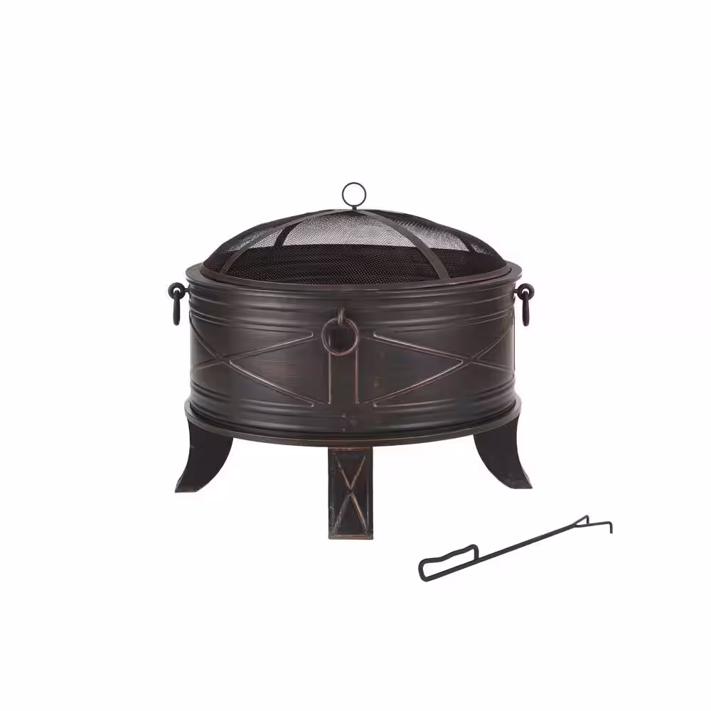 Hampton Bay Quadripod 26 in. Round Fire Pit