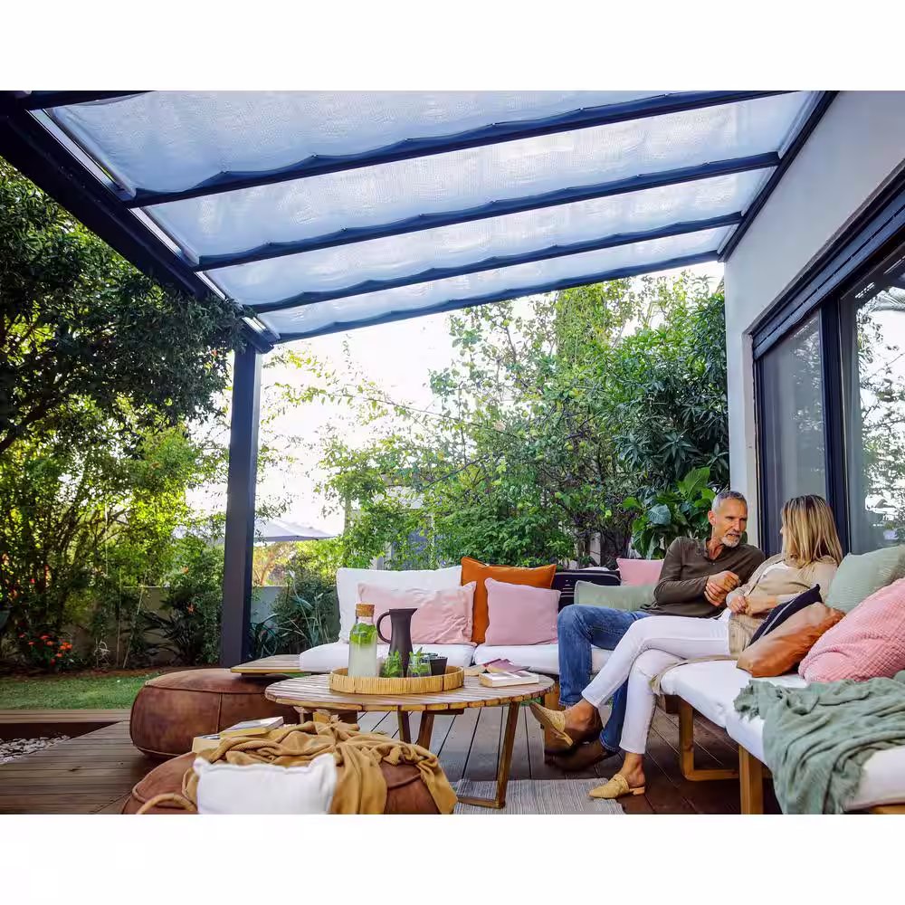 CANOPIA by PALRAM Stockholm 11 ft. x 17 ft. White Patio Cover Shade
