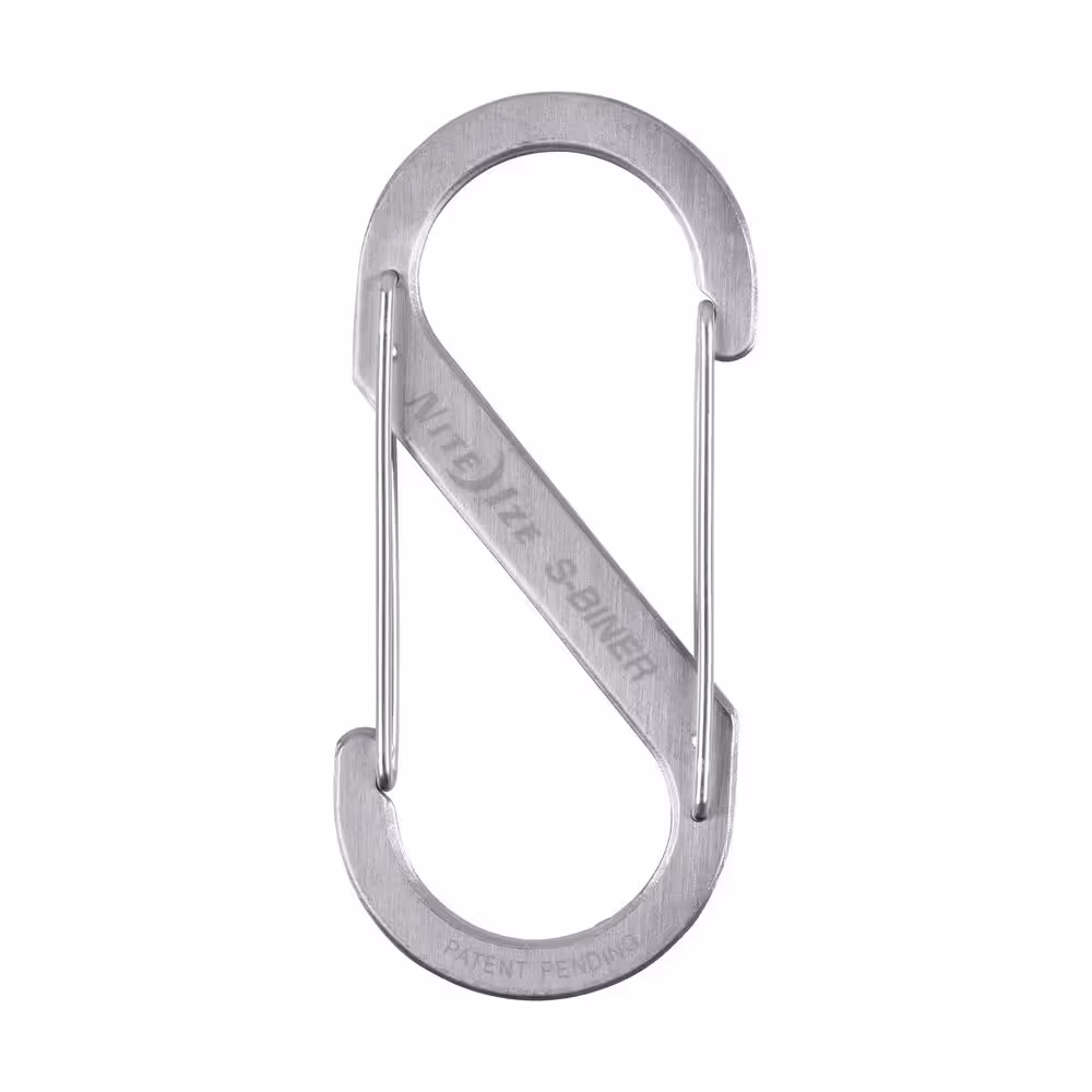 Nite Ize S-Biner Stainless Steel Dual Carabiner #5 in Stainless/Black (3-Pack)
