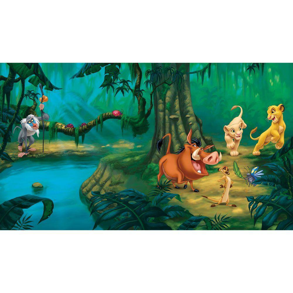 RoomMates Lion King Chair Rail Prepasted Wall Mural