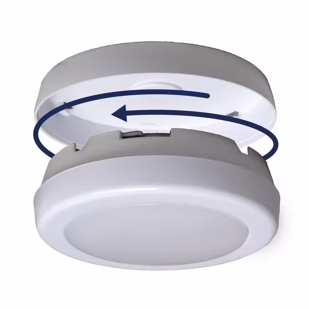 Westek LED White Color Changing Adjustable Puck Light with Remote (3-Pack)