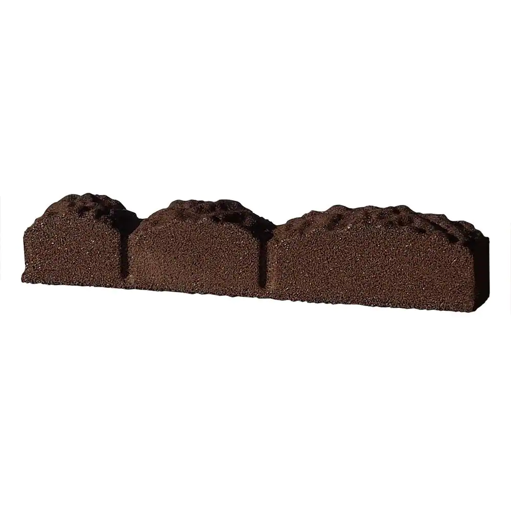 Rubberific 4 ft. Brown Cobblestone Rubber Landscape Edging (4-Pack)