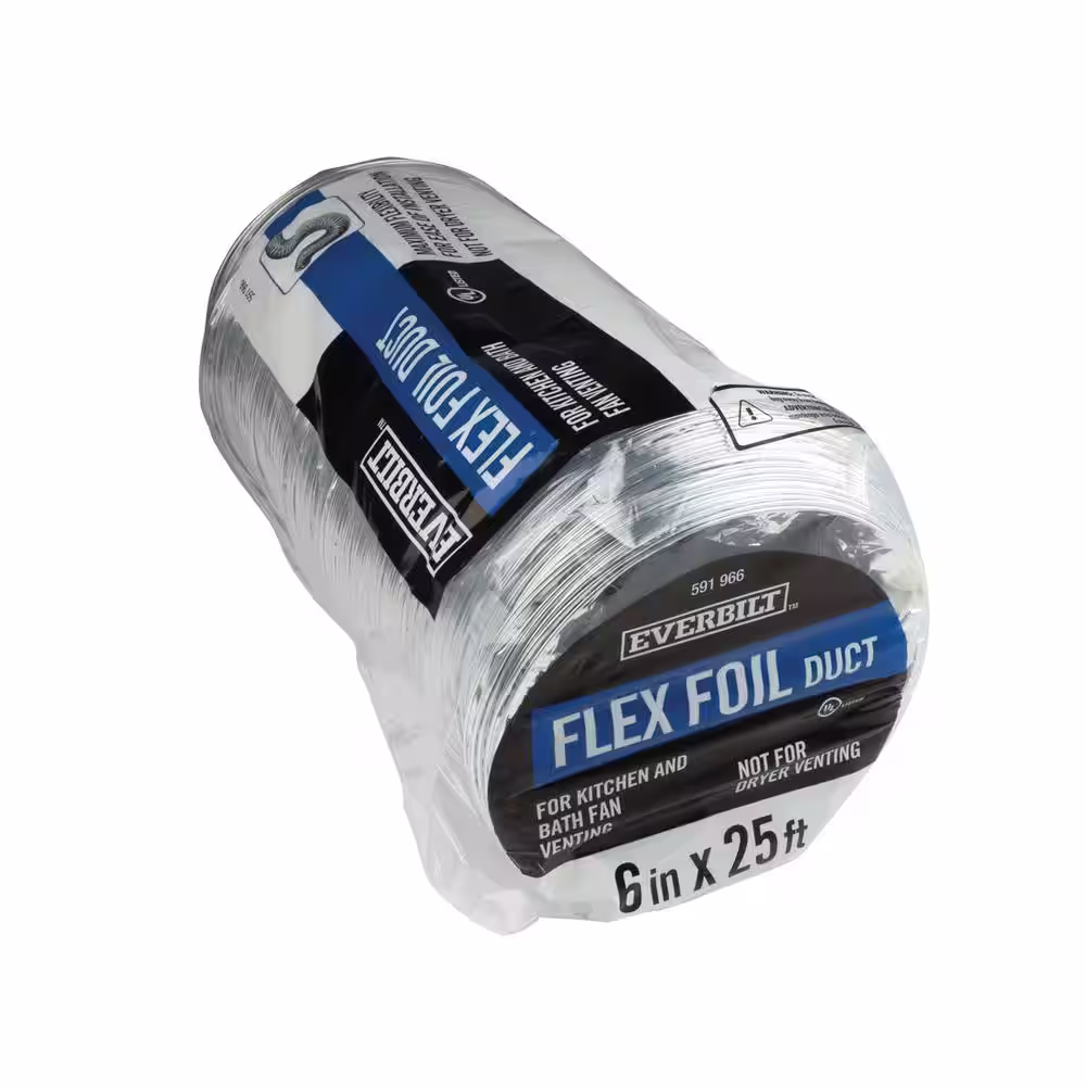Everbilt 6 in. x 25 ft. Flexible Aluminum Foil Duct