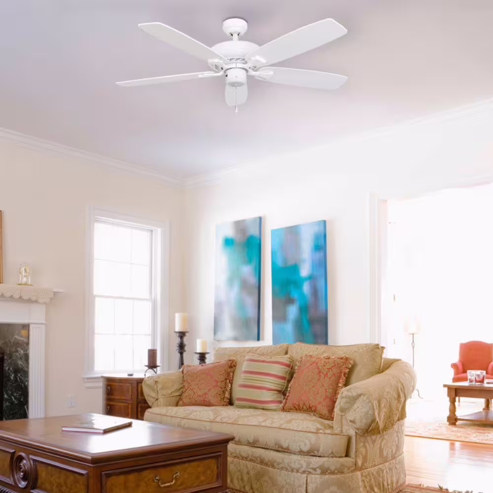 Sahara Fans Charleston 52 in. White Energy Star Ceiling Fan