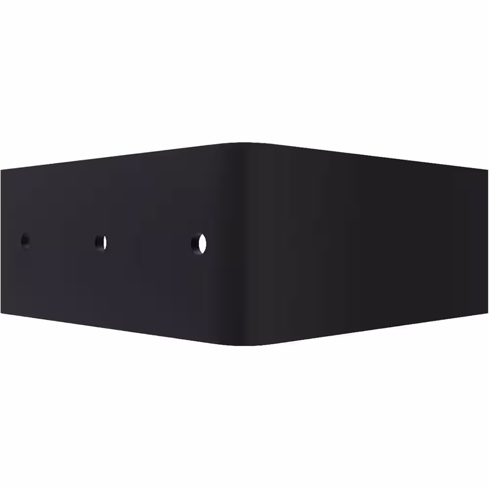 Ekena Millwork 2-1/2 in. x 6 in. x 6 in. Countertop Support Steel Powder Coated Black Heavy-Duty Bracket