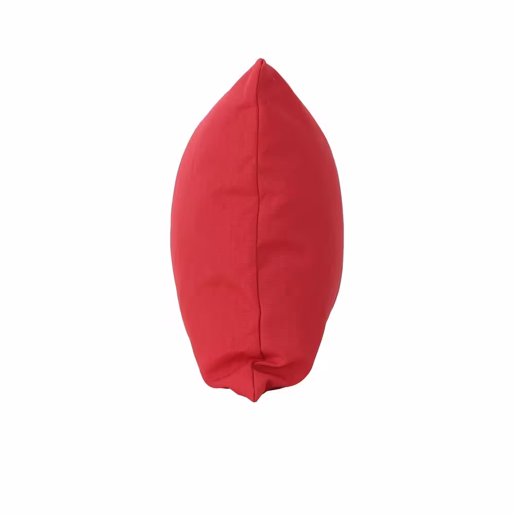 Noble House Kaffe Red Solid Polyester 18.5 in. x 11.5 in. Throw Pillow