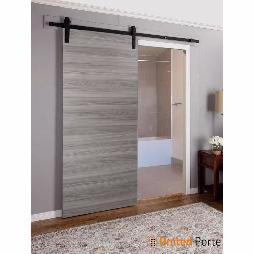 Sartodoors 0010 36 in. x 80 in. Flush No Bore Solid Core Ginger Ash Finished Pine Wood Interior Door Slab