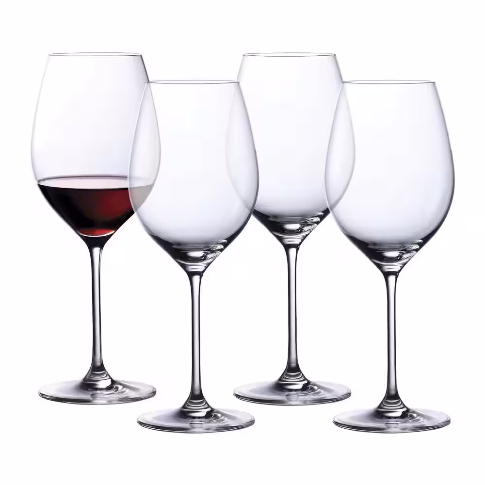 None Moments 19.6 oz. Clear Red Wine Glasses (Set of 4)