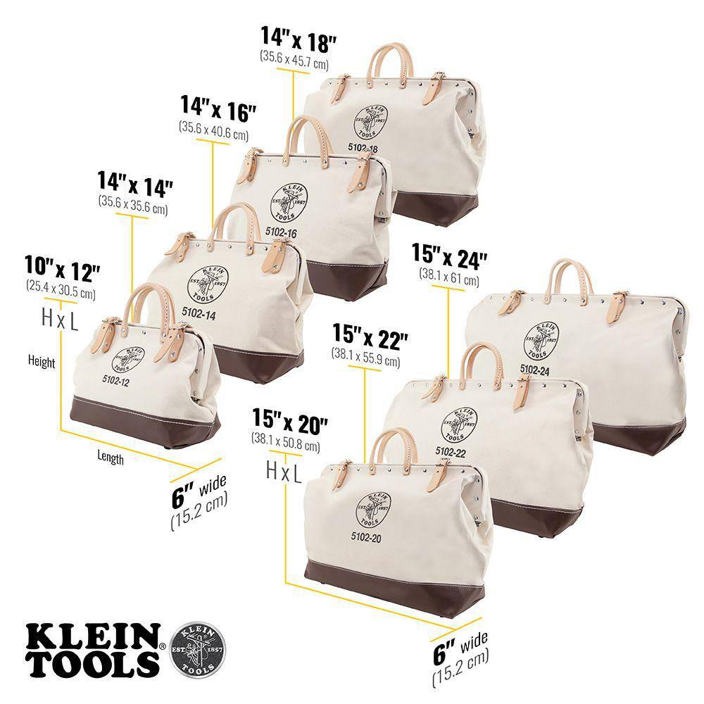 Klein Tools 14 in. Canvas Tool Bag