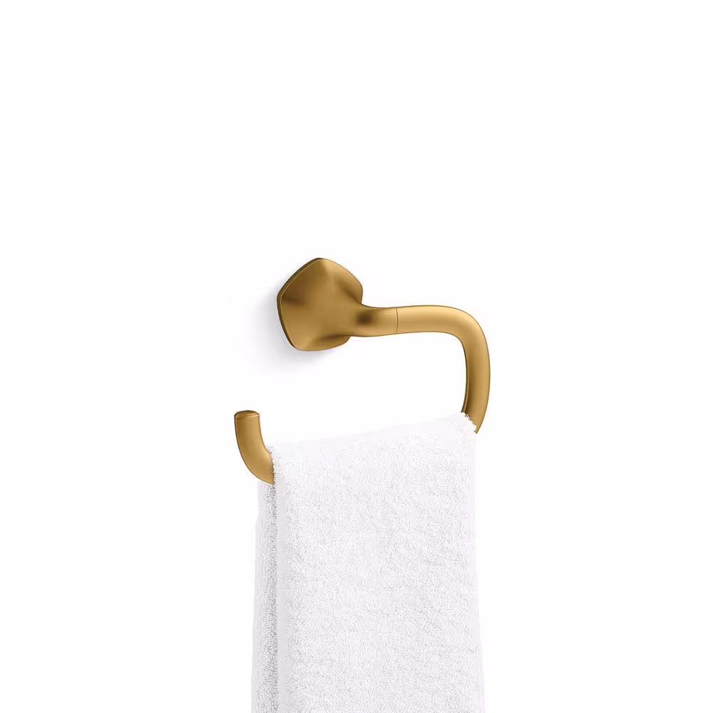 KOHLER Sundae Towel Ring in Vibrant Brushed Moderne Brass