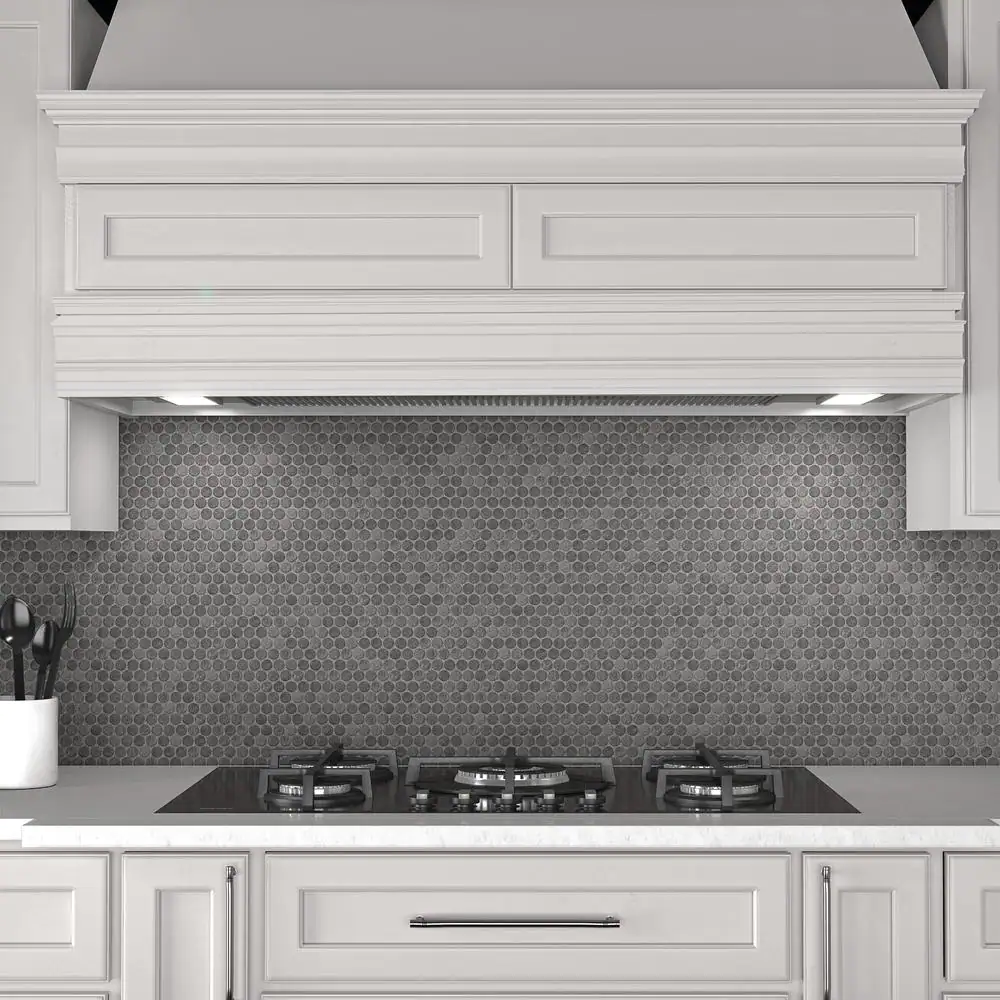 Daltile Cascade Ridge Slate 11 in. x 13 in. Glazed Ceramic Penny Round Mosaic Tile (10.6 sq. ft./Case)