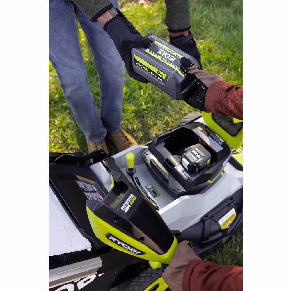 RYOBI 40V Lithium-Ion 6.0 Ah High Capacity Battery and Rapid Charger Starter Kit (2-Batteries)
