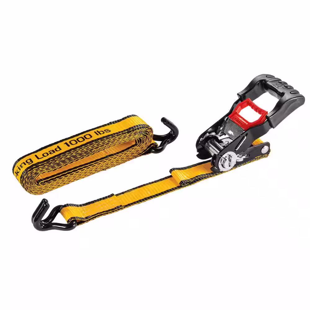 CAT 16 ft. x 1-1/4 in. Heavy-Duty Ratcheting 1000 lbs. Tie-Down Straps (4-Piece)