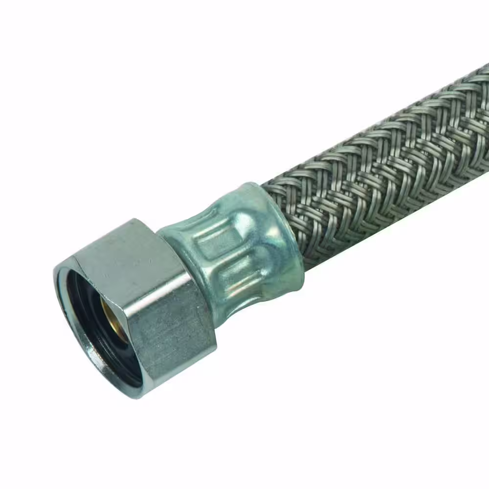 BrassCraft 3/8 in. Flare x 1/2 in. FIP x 16 in. Braided Polymer Faucet Supply Line