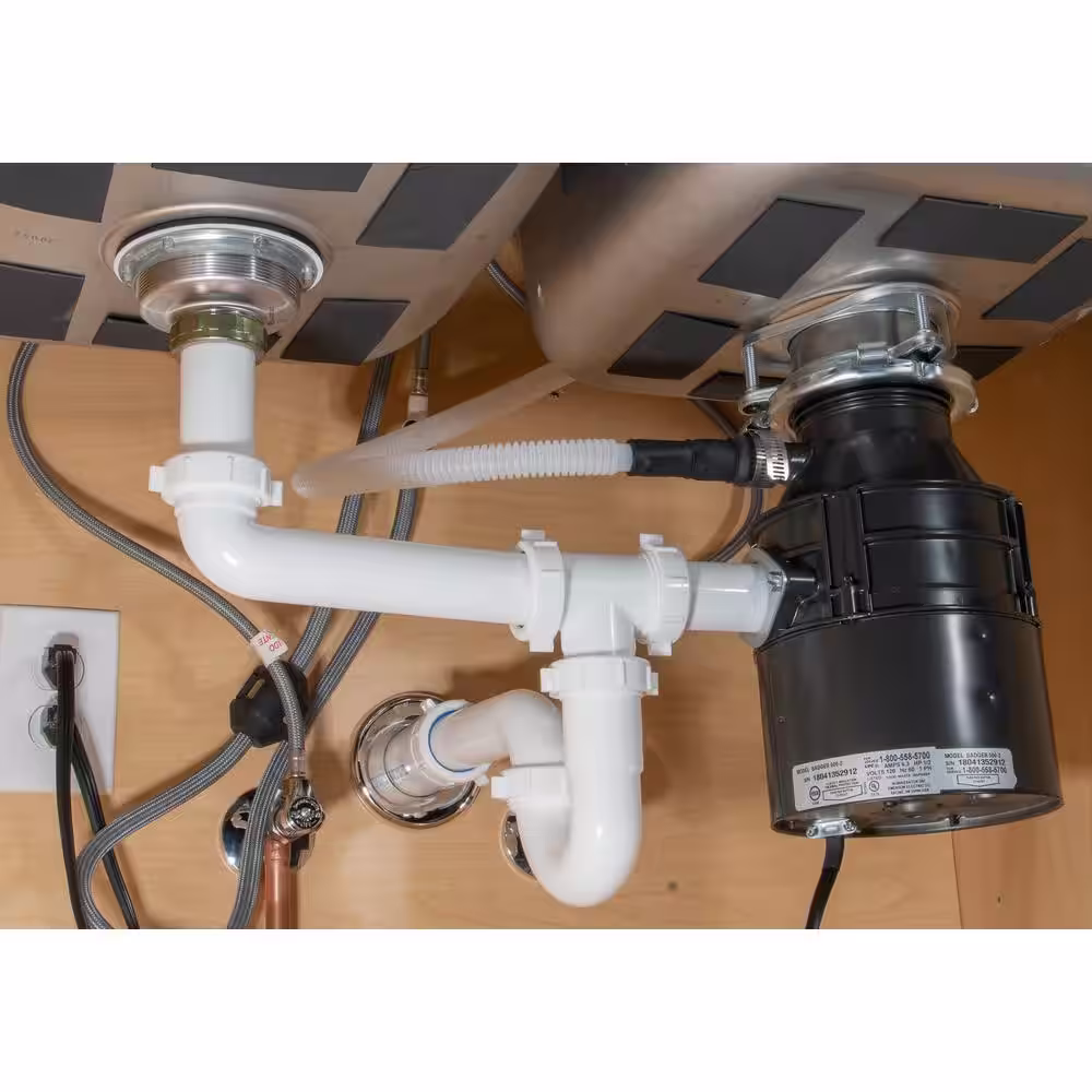 Oatey 1-1/2 in. x 15 in. White Plastic Slip-Joint Sink Drain Outlet Waste Arm