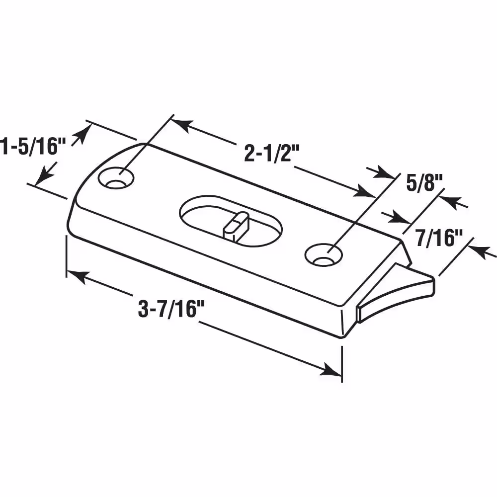 Prime-Line Spring-loaded Sliding Window Tilt Latch, White Vinyl