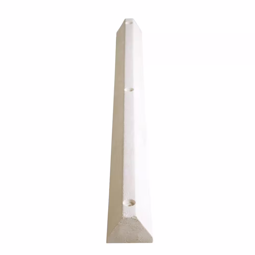 Vestil Recycled 72 in. White Plastic Car Stop