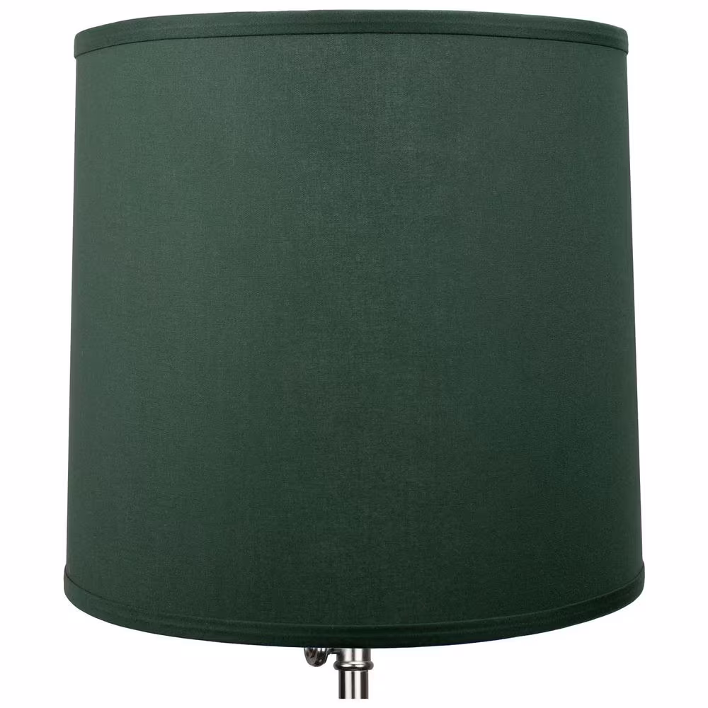 FenchelShades.com 12 in. Top Diameter x 13 in. Bottom Diameter x 12 in. Linen Hunter Green Slant Empire Lamp Shade