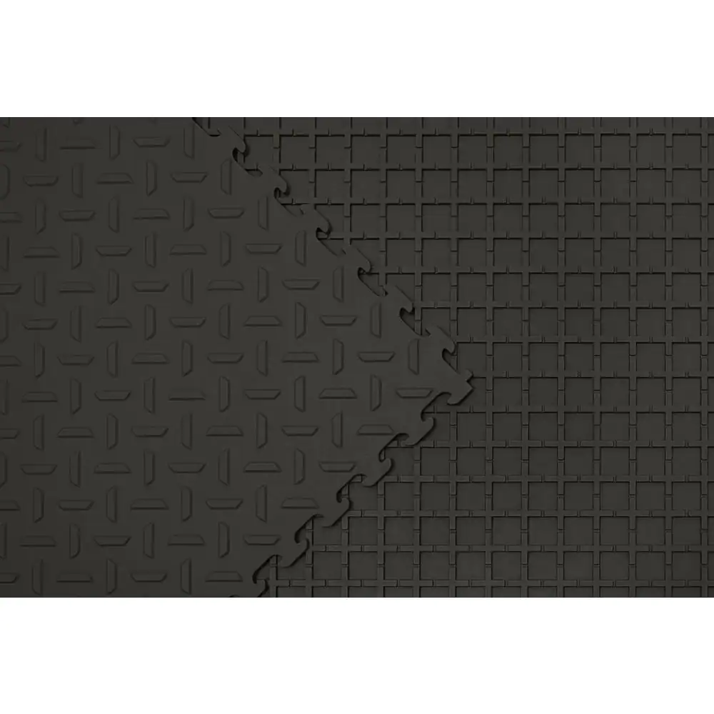 Husky 18.4 in. x 18.4 in. Black PVC Garage Flooring Tile (6-Pack)