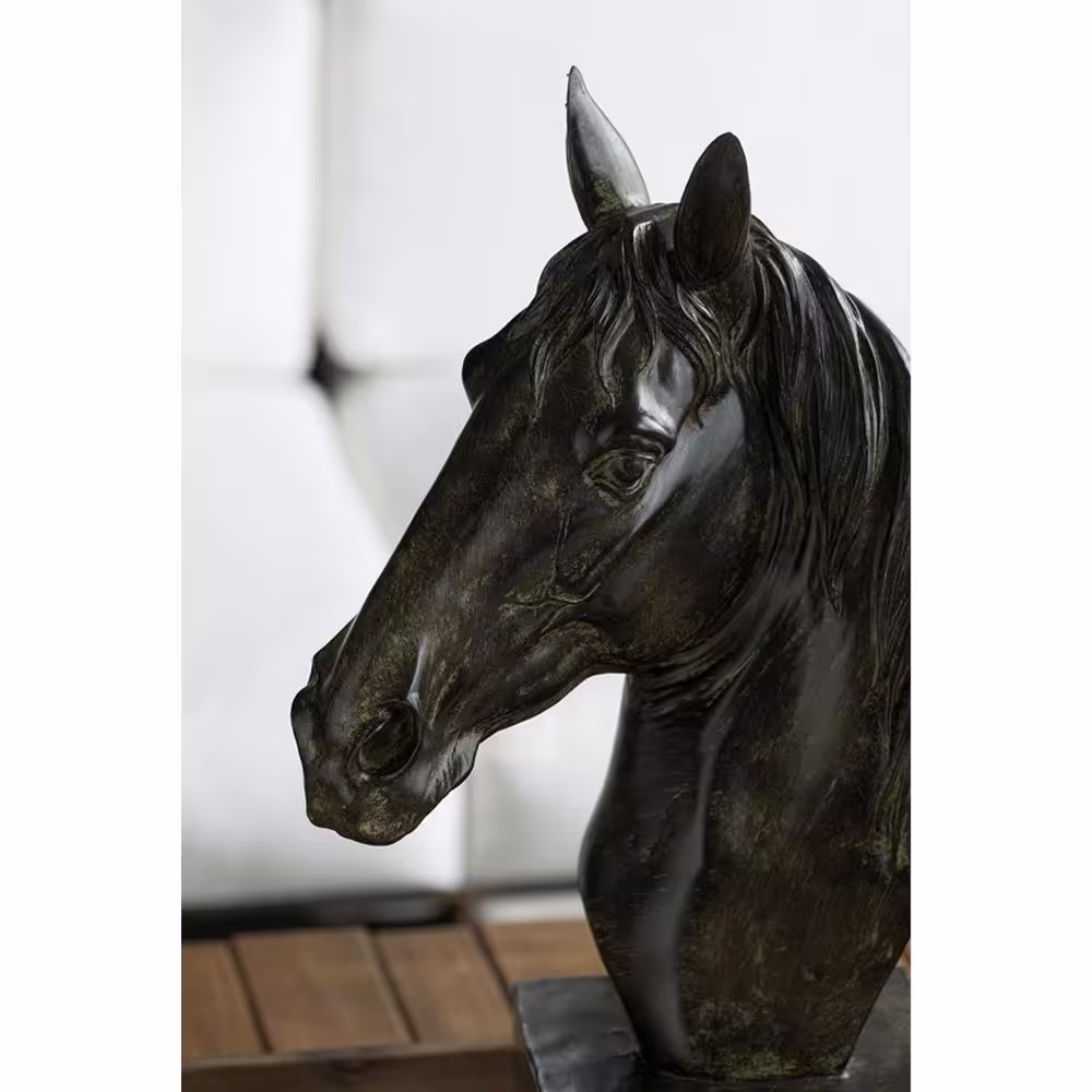A & B Home Base Bronze Horse Equine Sculpture