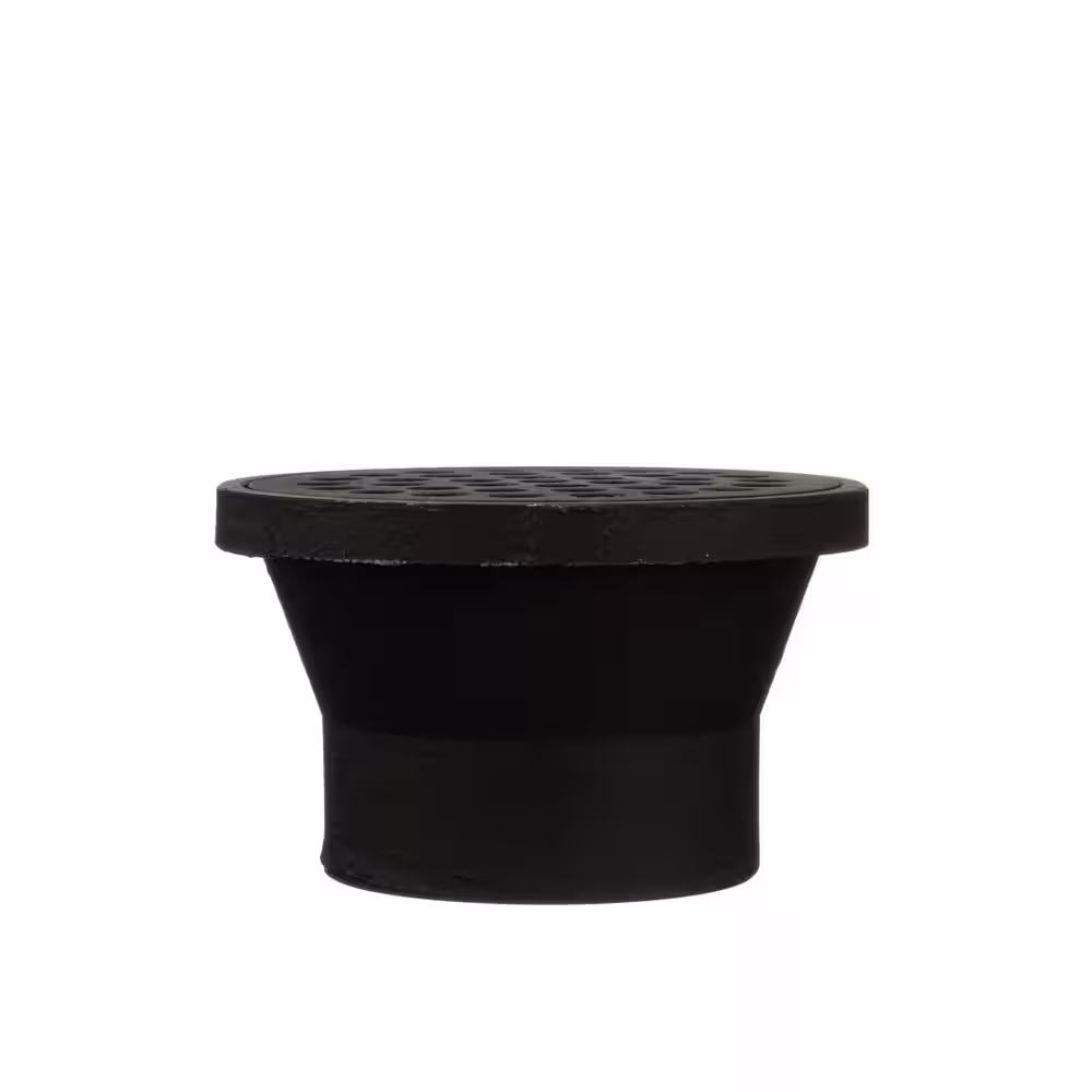 Oatey St. Louis Style 2 in. Round Black Cast Iron Floor Drain