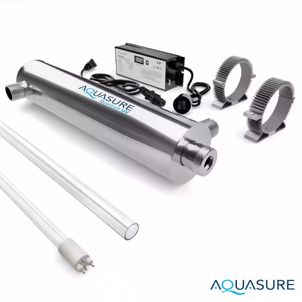 AQUASURE Quantum Series 18 GPM Ultraviolet UV Light Water Filter System for Whole House Water Sterilization Disinfection