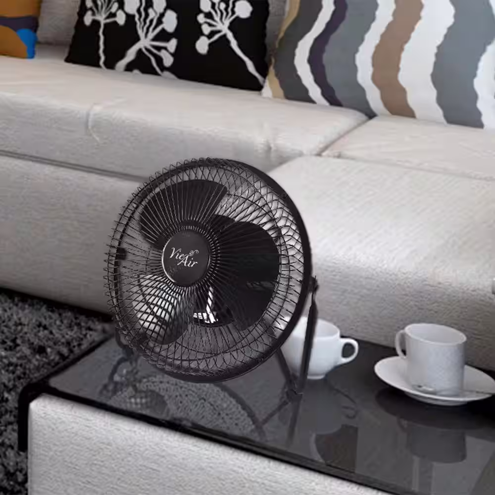 None 8 in. 3-Speed High Velocity Desk and Floor Fan with Adjustable Tilt Head