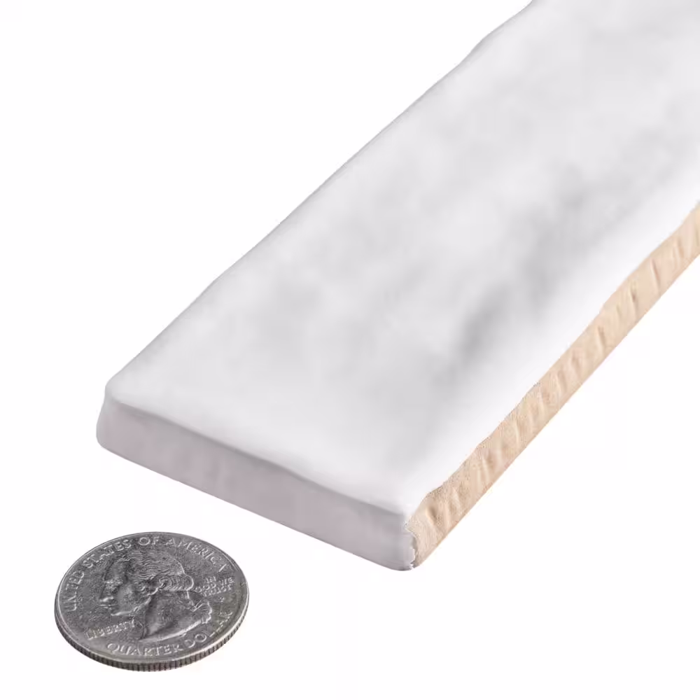 Merola Tile Chester Matte Bianco 2 in. x 10 in. Ceramic Wall Tile (13.44 sq. ft./Case)