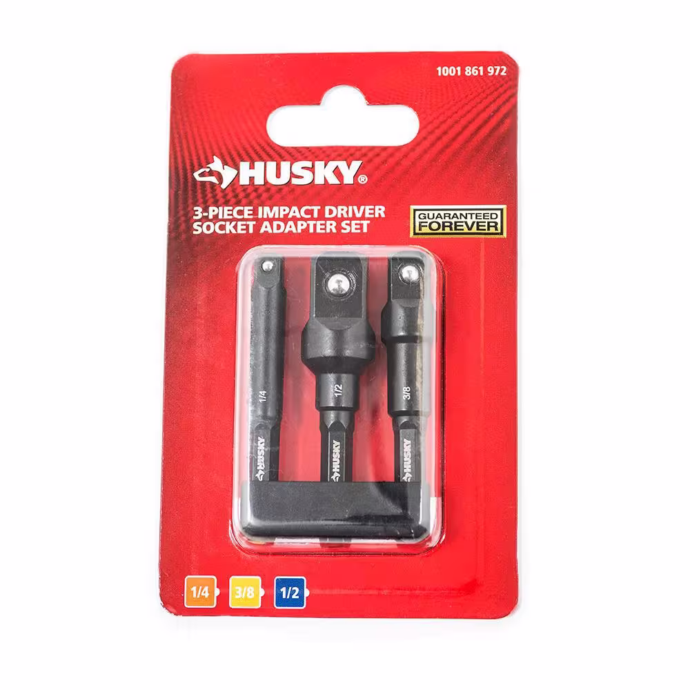 Husky 2.5 in. Impact Socket Adapter Set (3-Piece)