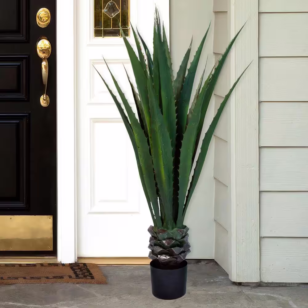 Pure Garden 52 in. Artificial Giant Agave Floor Plant