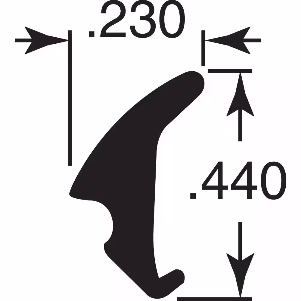 Prime-Line 0.23 in. x 200 ft. Gray Vinyl Glass Glazing Spline