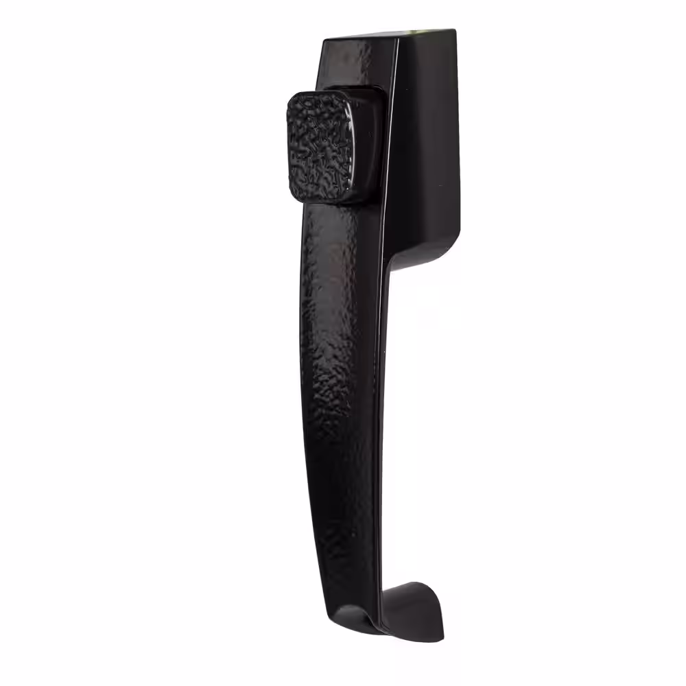 Wright Products Tie Down Textured Push Button Door Latch for Screen and Storm Doors, Black