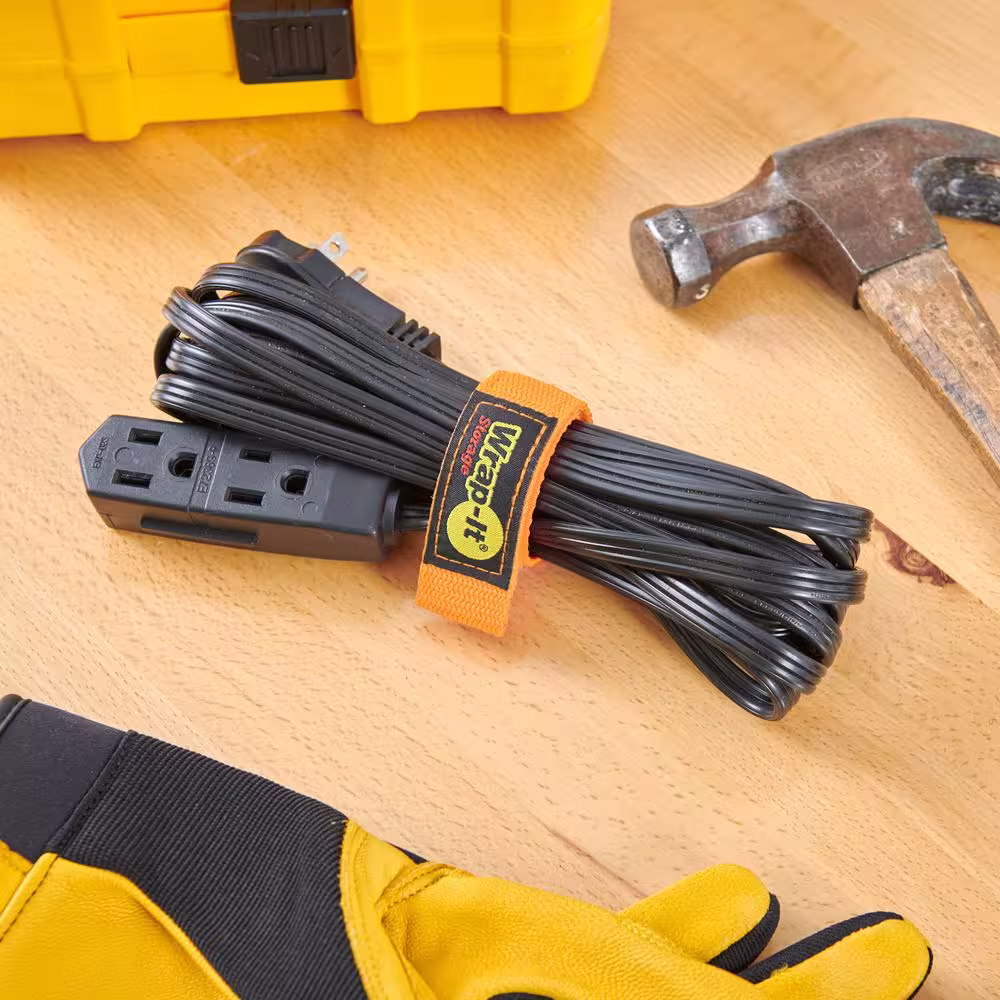 Wrap-It Storage Quick Straps 12 in. Blaze Orange (3-Pack)