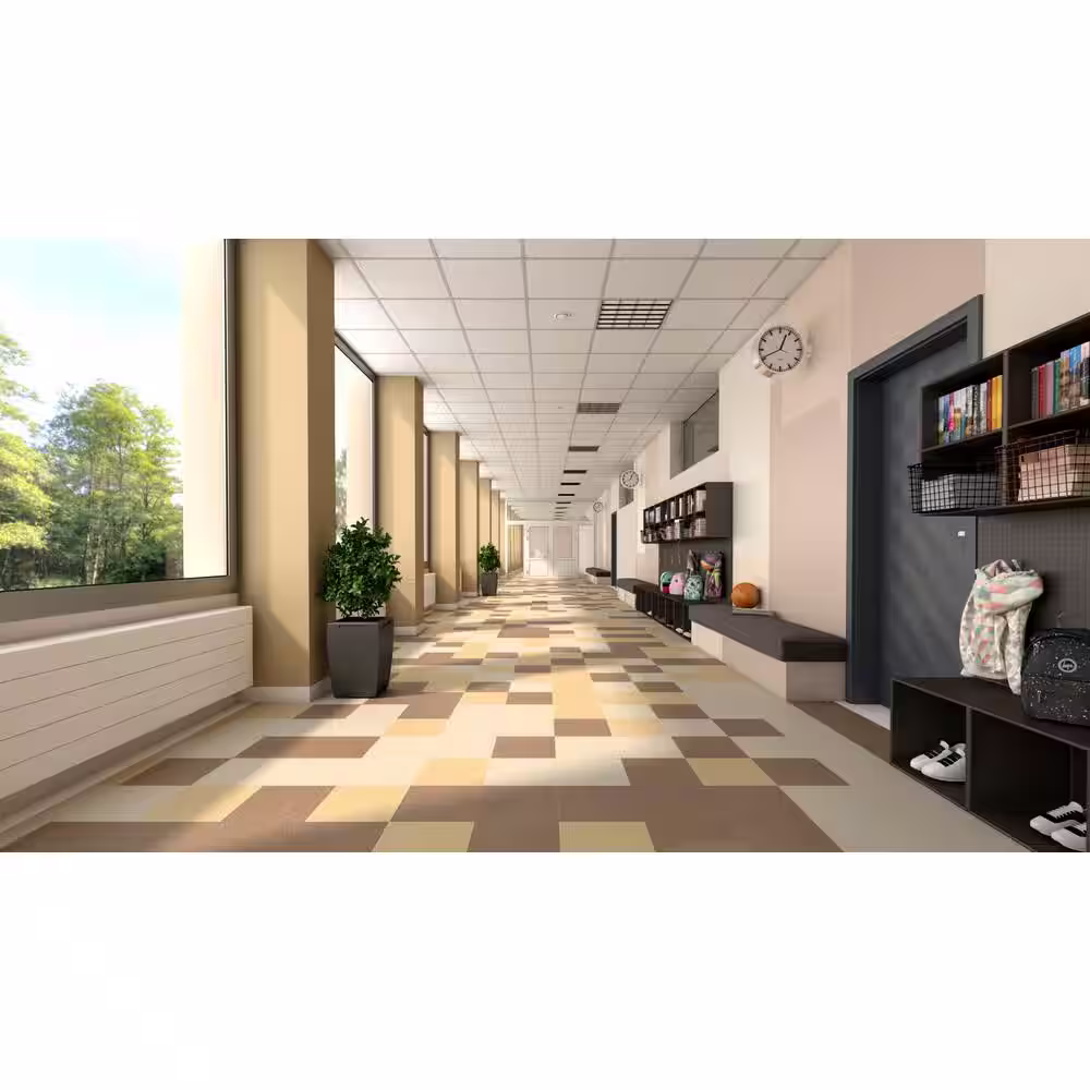 Armstrong Flooring Imperial Texture VCT 12 in. x 12 in. Camel Beige Standard Excelon Commercial Vinyl Tile (45 sq. ft. / case)